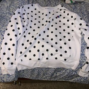 champion sweatshirt with polka dots